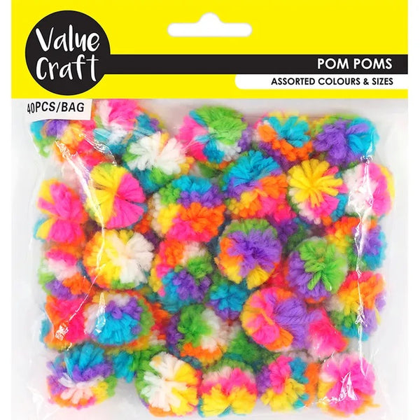 Multi Fluro Yarn Pom Pom